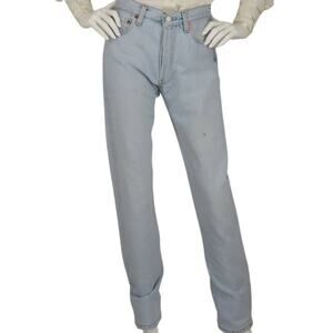 Vintage Levi's 501 Light Wash Rock Grunge High Waisted Festival Mom Denim Jeans
